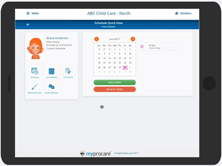 MyProcare Child Scheduling